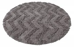 Tappeto da bagno rotondo - Tressa (grigio scuro)