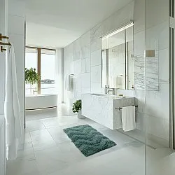 Tappeto da bagno - Tressa (verde scuro)