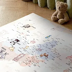 Tappeti per bambini - Animal Map (beige)