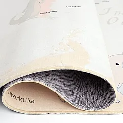 Tappeti per bambini - Animal Map (beige)