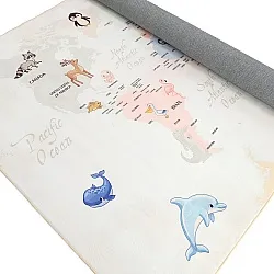 Tappeti per bambini - Animal Map (beige)