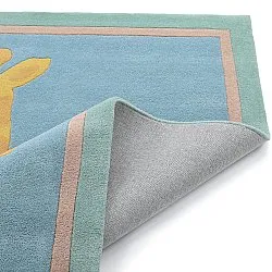 Tappeto per Bambini - Giraffe Hand Tufted Wool Premium (azzurro/multiplo)