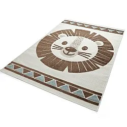 Tappeto per Bambini - Kind Lion (crema/blu)