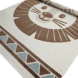 Tappeto per Bambini - Kind Lion (crema/blu)