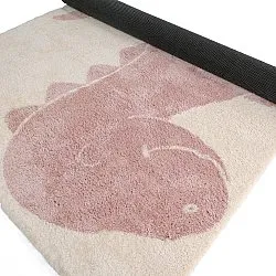 Tappeto per Bambini - Soft Dino (crema/rosa)