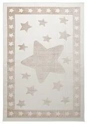 Tappeto per Bambini - Star Frame (crema/marrone)