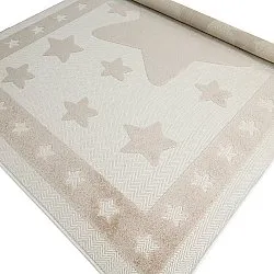 Tappeto per Bambini - Star Frame (crema/marrone)
