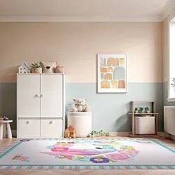 Tappeti per bambini - Unicorn Flowers (rosa)