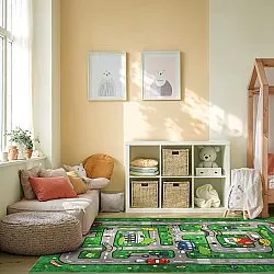 Tappeti per bambini - Village Road (verde)