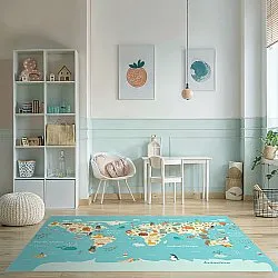 Tappeti per bambini - World Map (blu/multi)