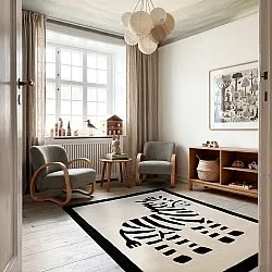 Tappeto per Bambini - Zebra Hand Tufted Wool Premium (beige/nero)