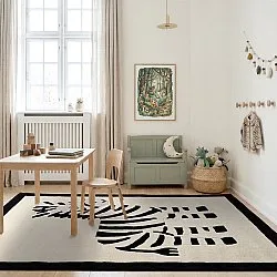 Tappeto per Bambini - Zebra Hand Tufted Wool Premium (beige/nero)