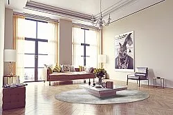 Tappeto rotondo - Malaga (beige)