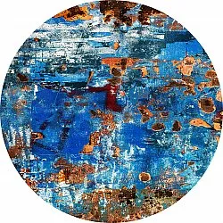 Tappeto rotondo - Rillo (blu)
