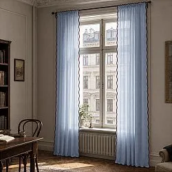 Set di 2 tende in cotone Yrsa (blu)