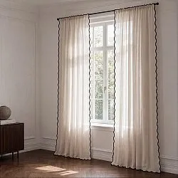 Set di 2 tende in cotone Yrsa (beige chiaro)