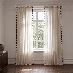 Set di 2 tende in cotone Yrsa (beige chiaro)