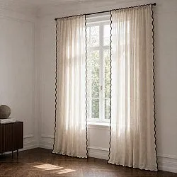 Set di 2 tende in cotone Yrsa (beige chiaro)