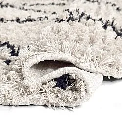 Tappeto rotondo - Alcott Natural Cotton Shaggy (bianco/nero)