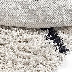 Tappeto rotondo - Alcott Natural Cotton Shaggy (bianco/nero)