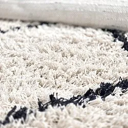 Tappeto rotondo - Alcott Natural Cotton Shaggy (bianco/nero)