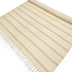 Tappeto di cotone - Helle (bianco sporco/grigio)