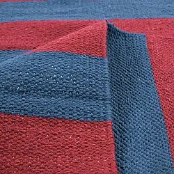 Tappeto di cotone - Nilo (rosso/blu)