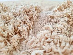 Tappeto A Pelo Lungo - Indra Natural Cotton Shaggy (beige)