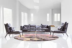Tappeto rotondo - Brendola (rosa/grigio/oro)
