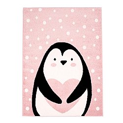 Tappeto per la camera dei bambini TAPPETI PER BAMBINI per ragazzo ragazza Bubble Penguin rosa Pinguino