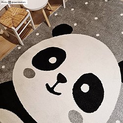 Tappeti per bambini - Bubble Panda (grigio)