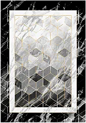 Tappeto Wilton - Castello (nero/bianco)