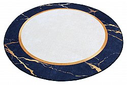 Tappeto rotondo - Cerasia (blu/bianco/oro)