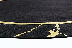 Tappeto rotondo - Cerasia (nero/oro)