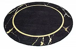 Tappeto rotondo - Cerasia (nero/oro)