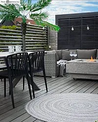 Tappeto rotondo - Brussels Weave (grigio)