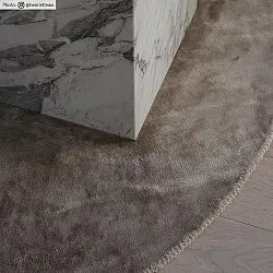 Tappeto rotondo - Jodhpur Special Luxury Edition Viscosa (grigio chiaro/beige)