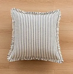 Fodera per cuscino - Fringed (nero)
