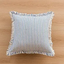 Fodera per cuscino - Fringed (blu)