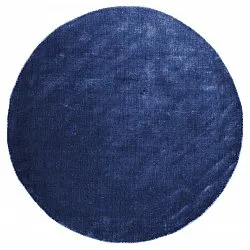 Tappeto rotondo - Recycled PET with viscose look (navy)