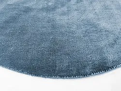 Tappeto rotondo - Recycled PET with viscose look (blu)