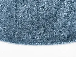 Tappeto rotondo - Recycled PET with viscose look (blu)