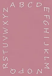 Tappeti per bambini - Alphabetic Border (rosa)