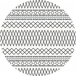 Tappeto rotondo - Safi (nero/bianco)