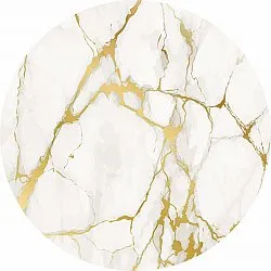Tappeto rotondo - Cesina (stone/bianco/oro)