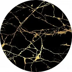Tappeto rotondo - Vieste (nero/oro)