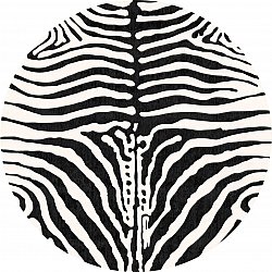 Tappeto rotondo - Zebra (nero/bianco)