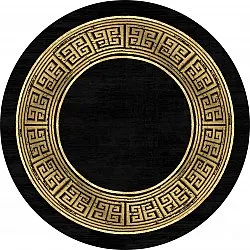 Tappeto rotondo - Tilos (nero/oro)