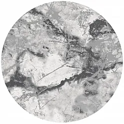 Tappeto rotondo - Mermer (grigio/bianco)