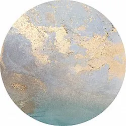Tappeto rotondo - Lesley (blu/grigio/turchese)